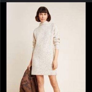 Anthropologie mock neck RD style Maybelle sweater dress size M. Taupe